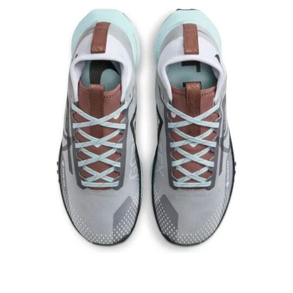 Nike React Pegasus Trail 4 Gore Tex Running Hiking Shoes Womens Size 9 Grey Blue - Picture 4 of 7